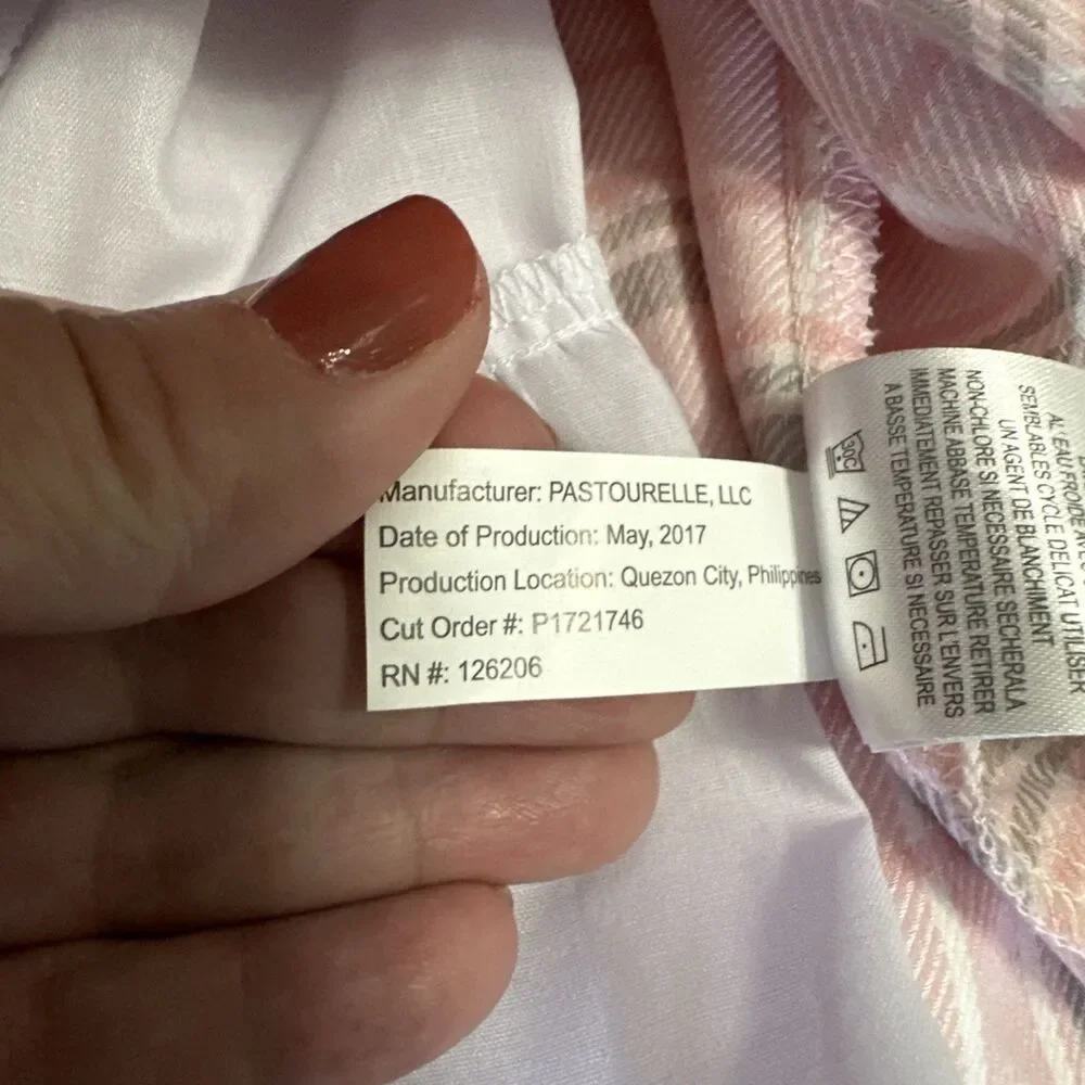 Laura Ashley Pink and Gray Plaid Smocked Dress